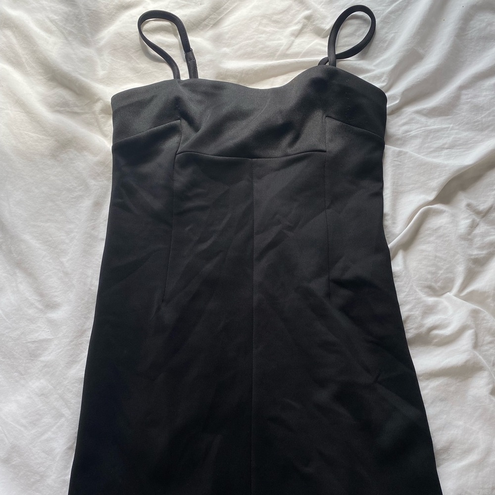 Black spaghetti strap mini dress Size: Small